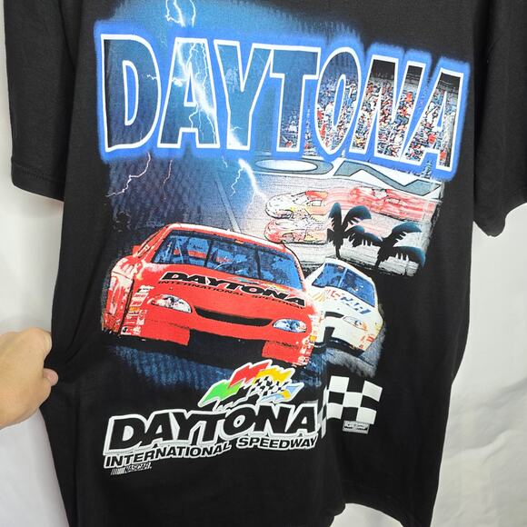 Vintage Nascar The Thunder Rolls Daytona Speedway Black Short Sleeve T-Shirt L - Picture 6 of 8